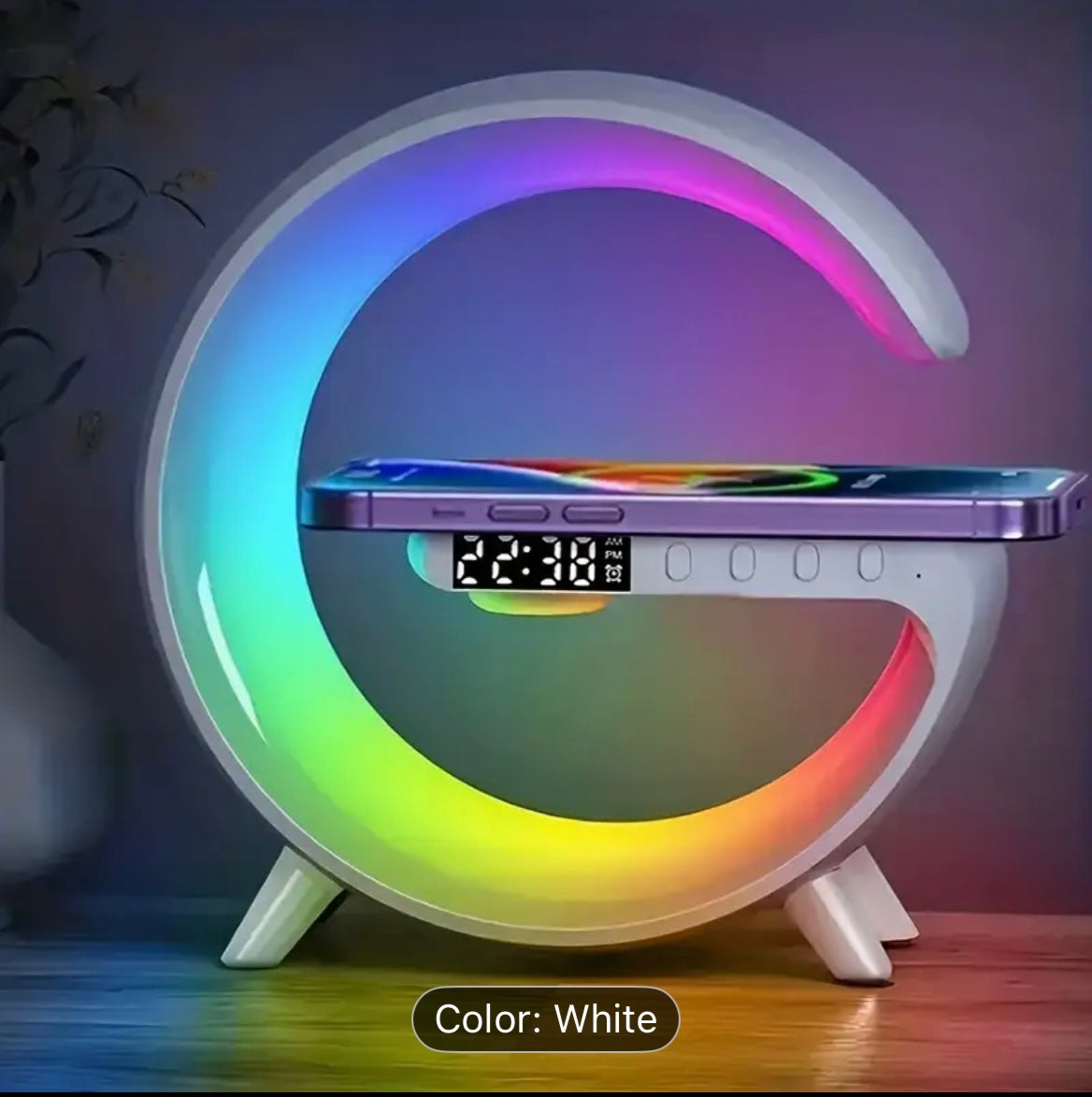 Bluetooth Speaker with RGB lamp and Wireless Charger